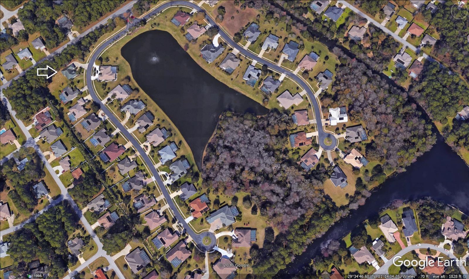 2 Lakeview Place in Palm Coast, FL - Google Earth